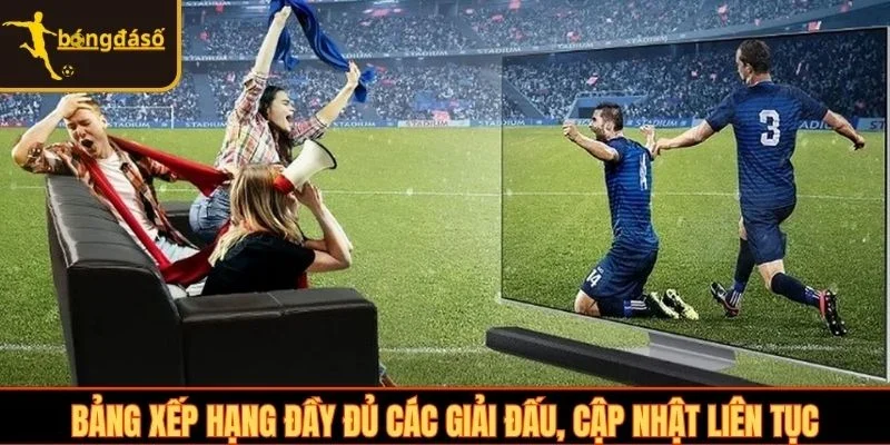 Bảng xếp hạng đầy đủ các giải đấu, cập nhật liên tục